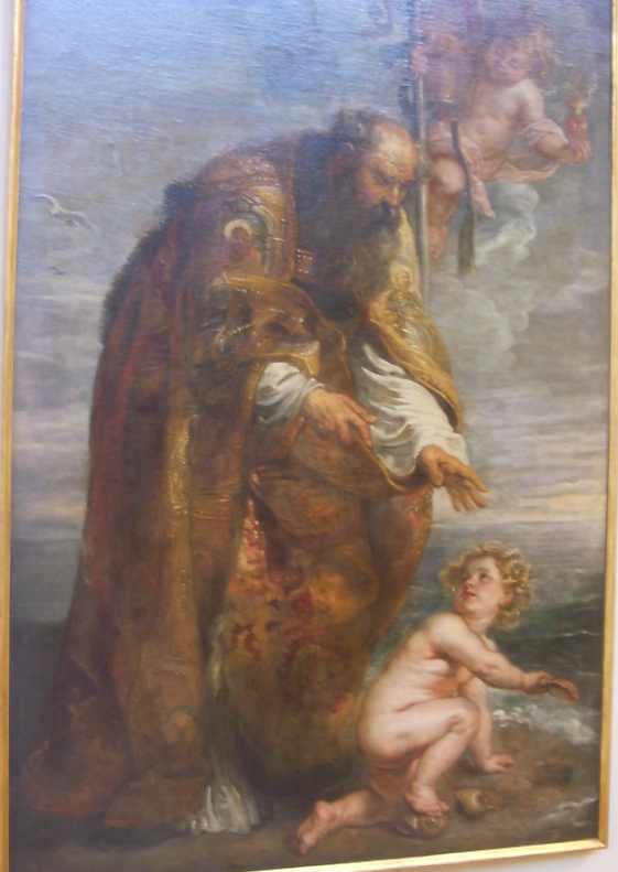 Sant'Agostino e il bambino sulla spiaggia