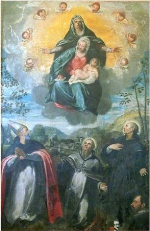 Sant'Anna, Madonna col Bambino, Triade Agostiniana e Donatore