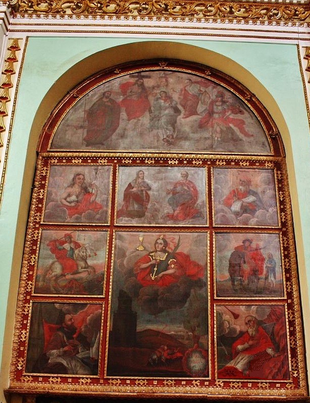 Il retablo con scene della vita di santa Barbara