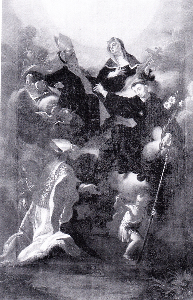 Agostino con Monica e i santi Nicola da Tolentino e Tommaso da Villanova
