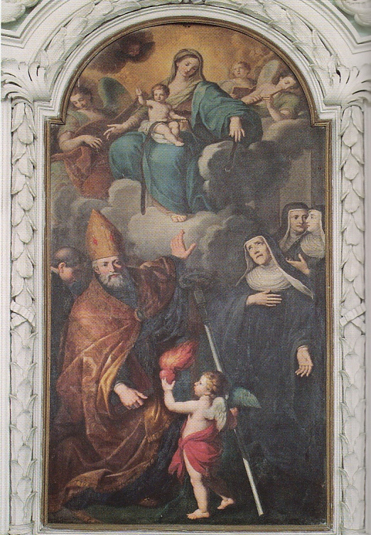 Madonna della cintura con i santi Agostino e Monica di Giovanni Cimica a San Sepolcro