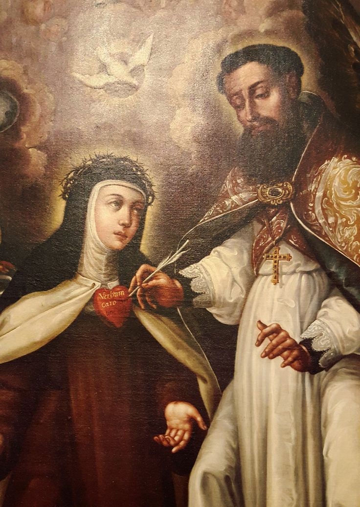 Agostino scrive sul cuore di santa Maddalena de' Pazzi
