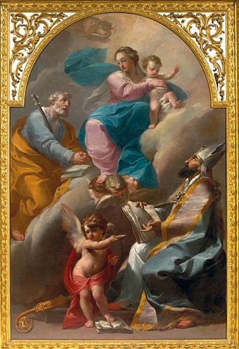 La Sacra Famiglia con Sant'Agostino