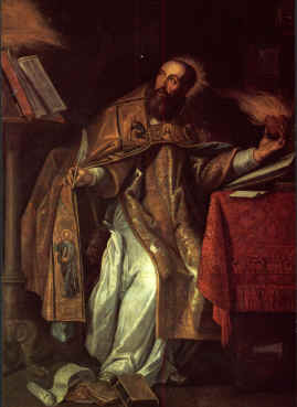 Sant'Agostino cardioforo dell'imitatore di Philippe De Champaigne