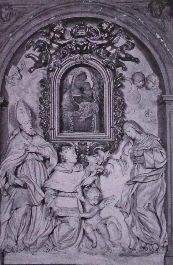 Madonna con il Bambino adorata dai santi Agostino, Nicola da Tolentino e Monica