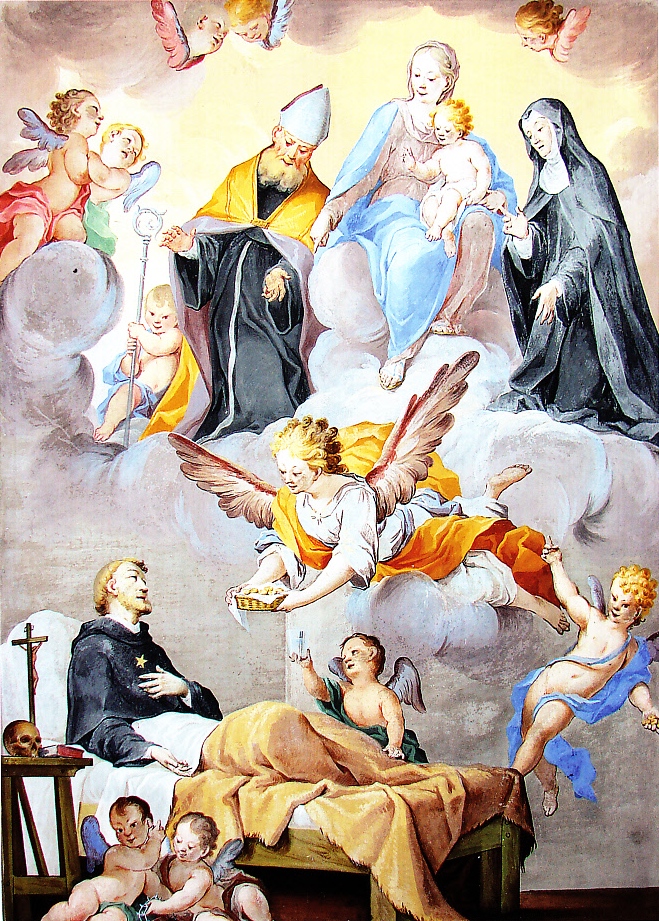 La Vergine col Bambino e i santi Agostino e Monica appaiono in sogno a san Nicola da Tolentino