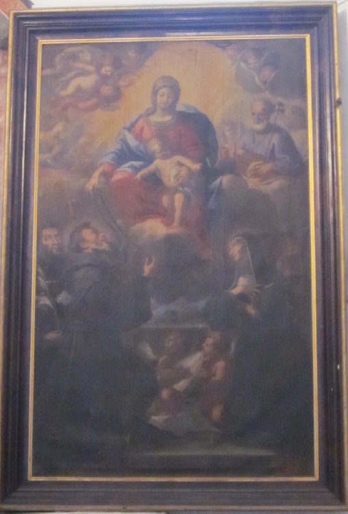 Madonna della cintura con sant'Agostino e santa Monica nell'Oratorio di San Cassiano a Prosto di Piuro