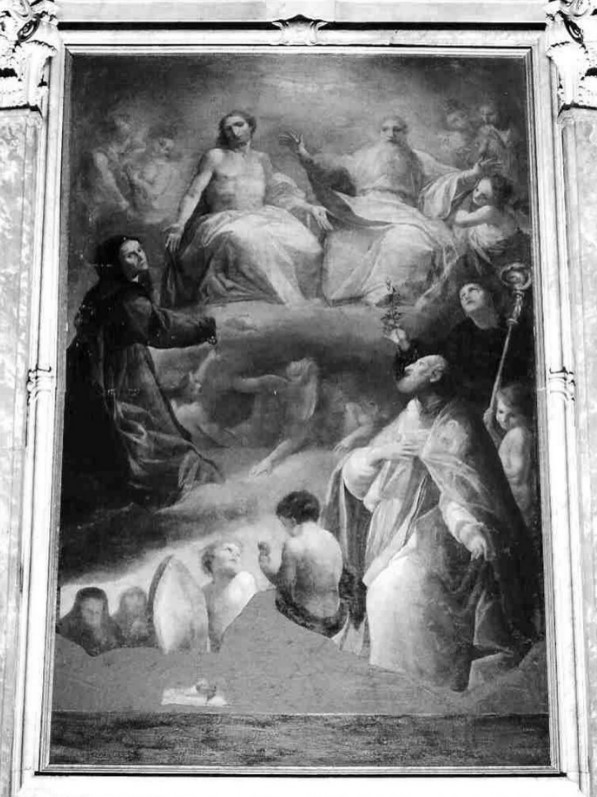 I Santi Agostino e Monica in adorazione della Trinit e S. Lucia