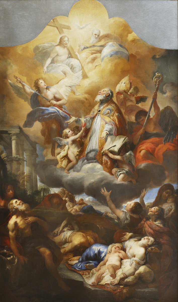 Sant'Agostino con la Santissima Trinit protegge dalla peste