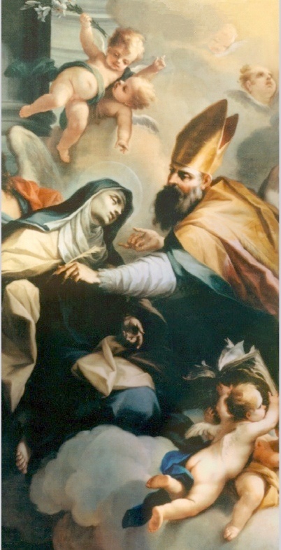 S. Agostino scrive sul cuore di S. Maddalena de' Pazzi