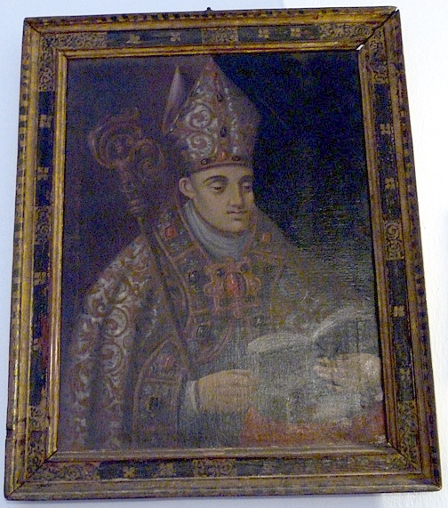 Sant'Agostino vescovo e Dottore della Chiesa quadro nella chiesa di Sonseca