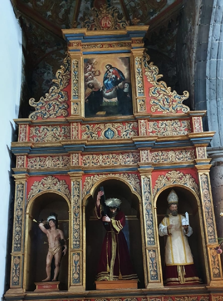 Il retablo di san Aguistin nella chiesa di Cristo Santissimo dei Dolori a Taroconte