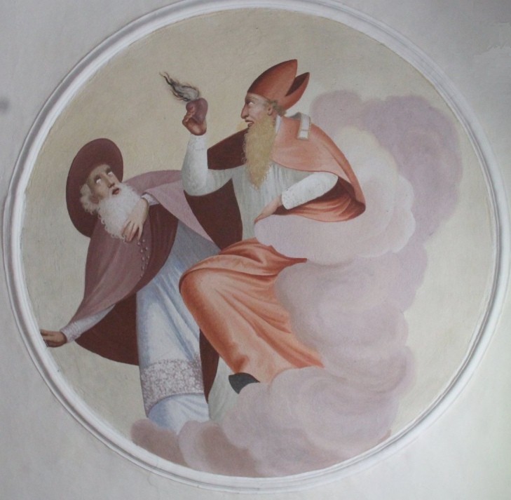 Agostino cardioforo e vescovo con san Gerolamo
