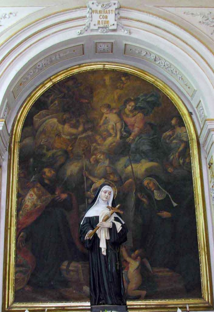 Madonna, il Bambino donano la cintura ai santi Agostino e Monica