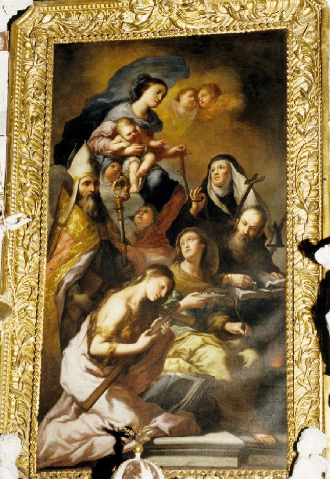 Madonna della Cintura tra i santi Maria Maddalena, Lucia, Antonio abate, Agostino e Monica