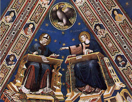 Sant'Agostino e san Giovanni Evangelista di Pietro da Rimini