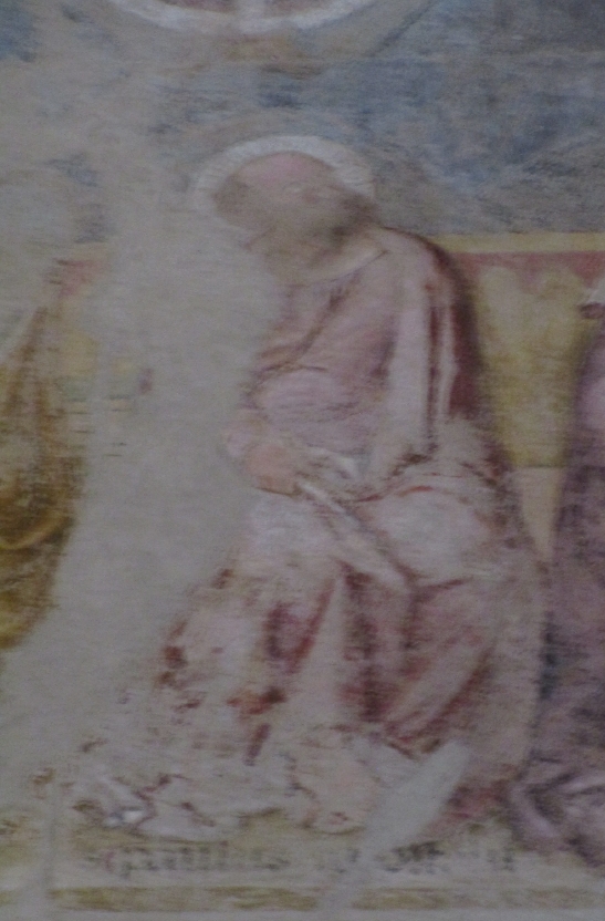 Trionfo di Sant'Agostino: particolare di san Paolo