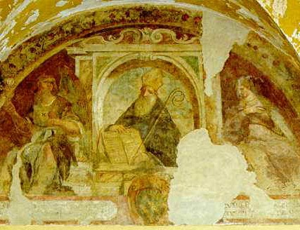 Gloria del santo con le Arti liberali