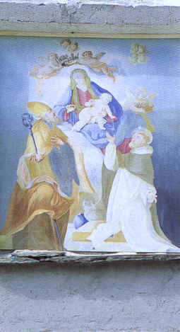 Con la Vergine e san Domenico in un affresco a Mottaletta