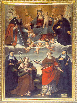 Agostino con la Vergine e san Nicola da Tolentino di Antonio Pellegrino