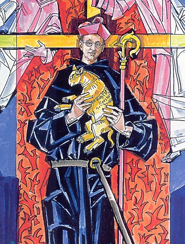 Immagine del beato Anselmo Polanco in un disegno di Janos Hajnal