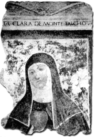 Immagine a fresco di Chiara da Montefalco