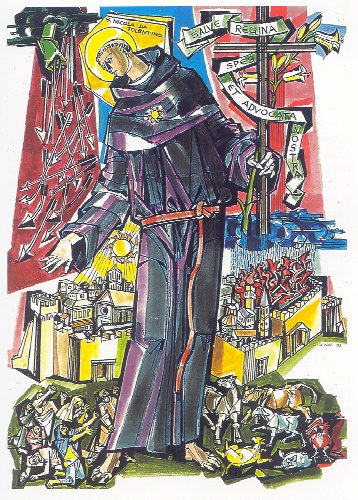 Raffigurazione di san Nicola da Tolentino di Janos Hainal