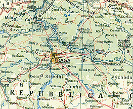 Mappa della regione ceca