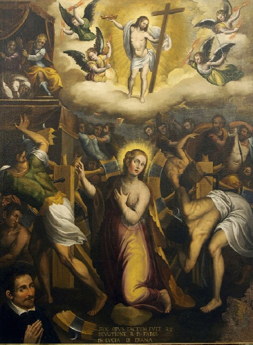 Il martirio di S. Caterina d'Alessandria nella chiesa di sant'Agostino a Teggiano