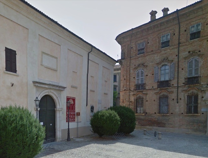 Entrata del complesso agostiniano con la chiesa di S. Agostino, oggi Museo Civico di Crema