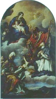Agostino, la Vergine e santi, tela conservata ad Ancona