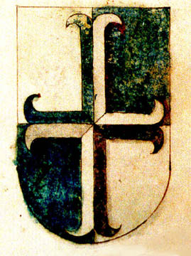 Stemma dei Canonici di San Giorgio in Alga dal ms. alfa T. 4.12 = It. 556 Ms. c. 46 proveniente da Modena (1605)