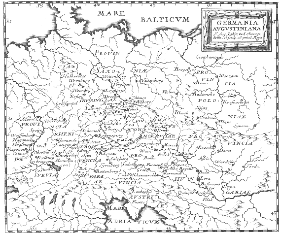 Stampa di Lubin: mappa dei conventi agostiniani in Germania