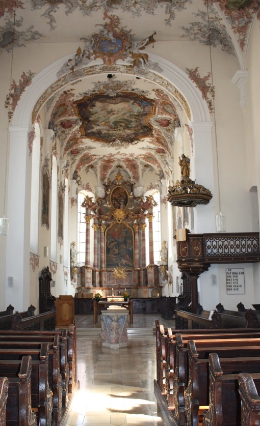 Interno della chiesa agostiniana a Schwabisch Gmund
