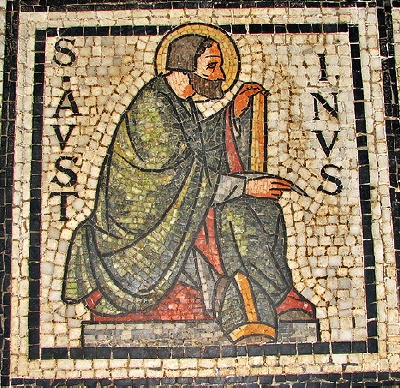 Mosaico con l'immagine di S. Agostino