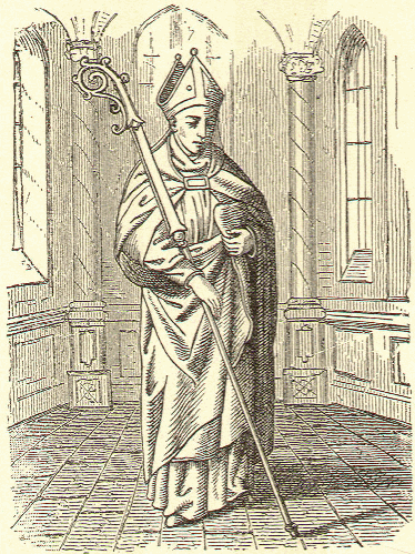 Sant'Agostino vescovo con il cuore in mano
