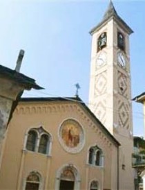 La chiesa eil campanile di san Bartolomeo a Margno
