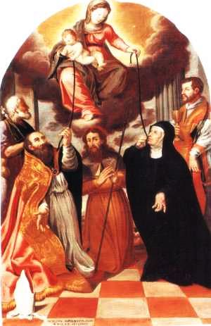 Dipinto di Gortanuto Osvaldo a Vinigo che raffigura la Madonna della Cintura