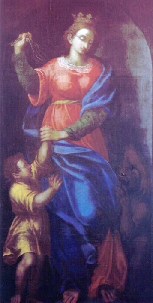 Dipinto che ritrae la Madonna del Soccorso a Pergola