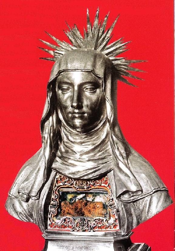 Urna con l'immagine di santa Chiara