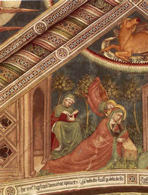 Il sogno di Monica: affresco di Ottaviano Nelli nella chiesa di S. Agostino a Gubbio