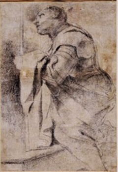 S. Guglielmo d'Aquitania: carboncino conservato nella Civica Pinacoteca di Fano
