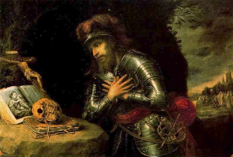 S. Guglielmo d'Aquitania in una raffigurazione di Antonio de Pereda del XVI-XVII secolo conservato al Museo della Accademia Reale delle Belle Arti di san Fernando a Madrid