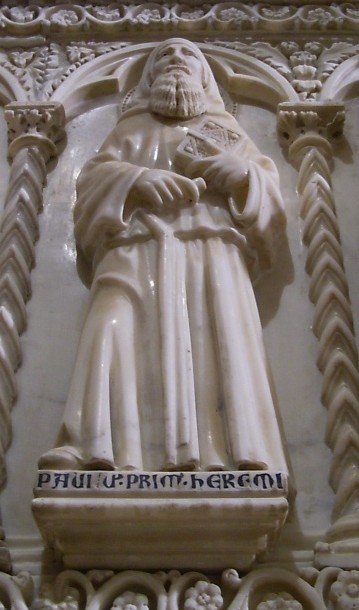 Paolo Eremita: particolare dell'Arca di Pavia in S. Pietro in Ciel d'Oro