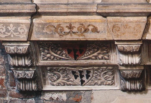 Stemma di Lanfanco da Settala nel Monumento funerario in san Marco a Milano