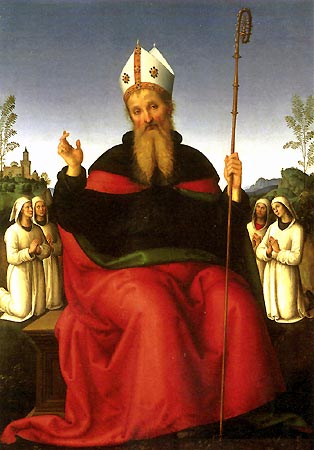 Agostino in una tela del Perugino