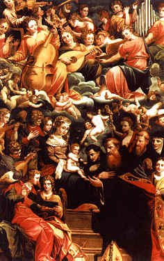 Madonna della Cintura con Angeli musicanti e santi agostiniani di Fra Arisi Sollecito, a Crema nella chiesa di sant'Agostino