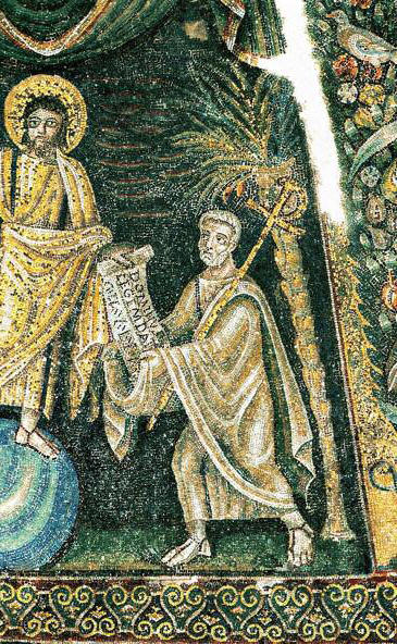 mosaico con scena di Traditio legis (dettaglio)
Napoli, Battistero di San Giovanni in Fonte