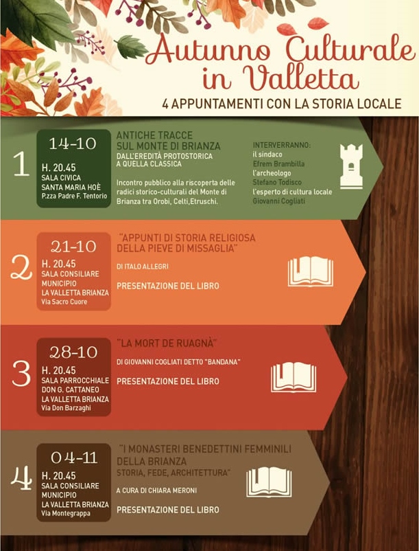 La locandina con la serata in programma nell'Autunno Culturale in Valletta