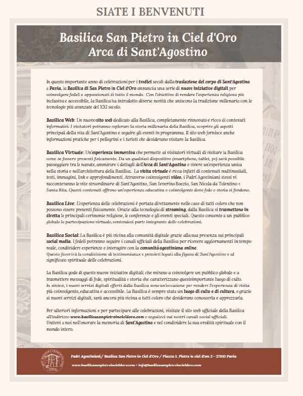 Solennità di S. Agostino